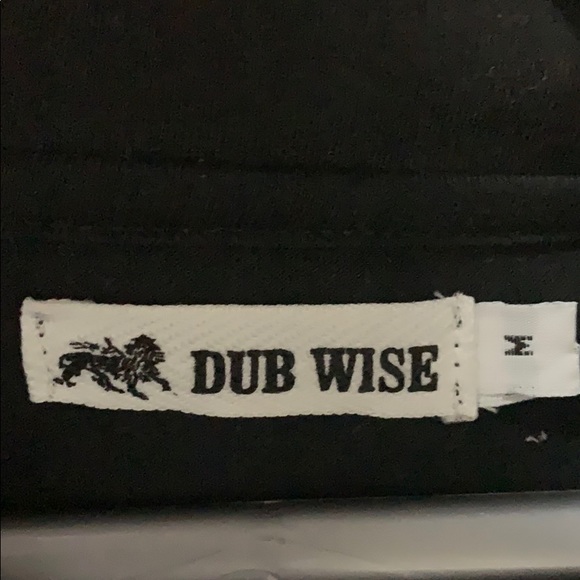 Dub Wise Rasta Cut and sew black polo shirt M - Picture 3 of 10